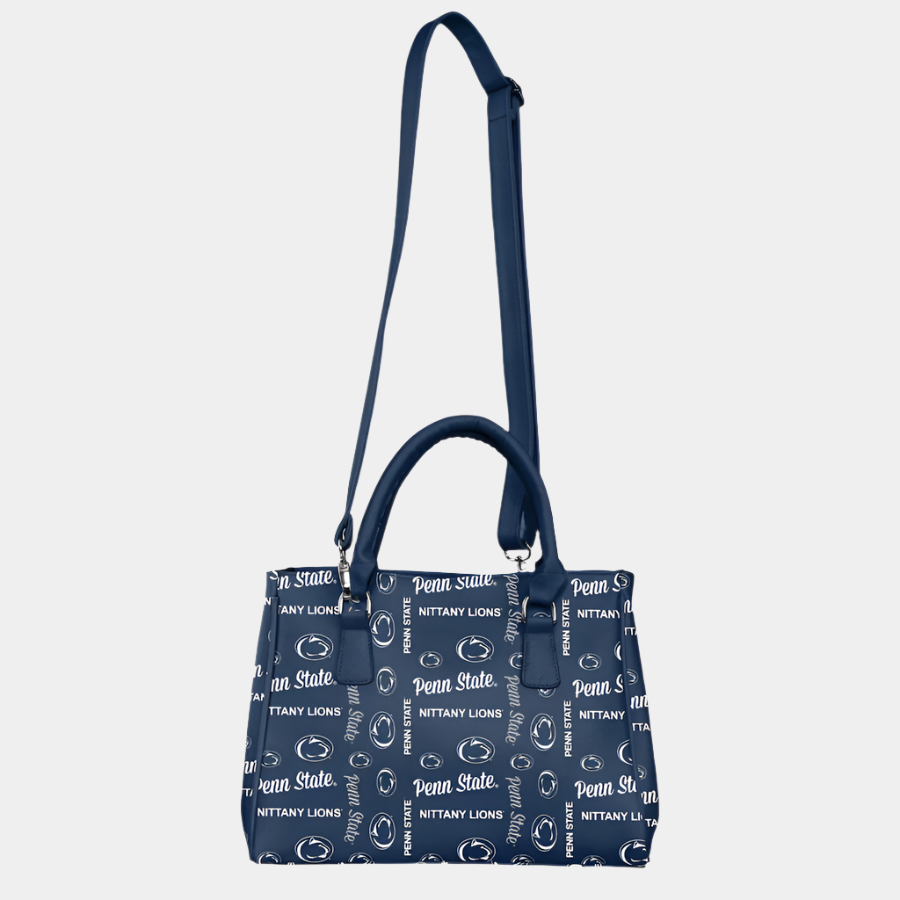 FOCO Penn State Nittany Lions Repeat Brooklyn Tote with shoulder strap extended