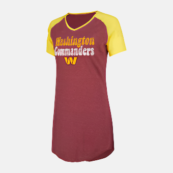 Washington Commanders Women's Concepts Sport Raglan V-Neck Nightshirt