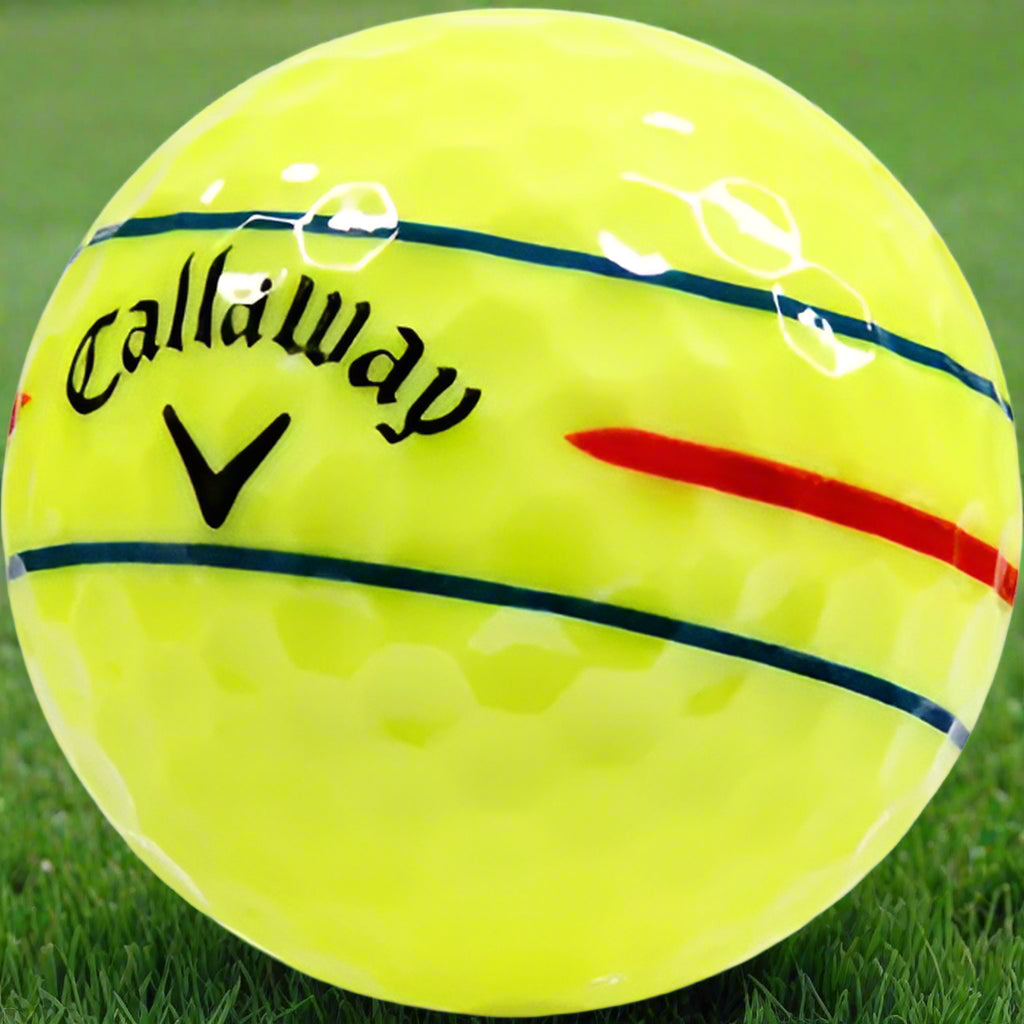 Callaway Chrome Soft Golf Ball triple track yellow