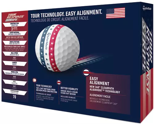 TaylorMade Tour Response Stripe USA Golf Balls