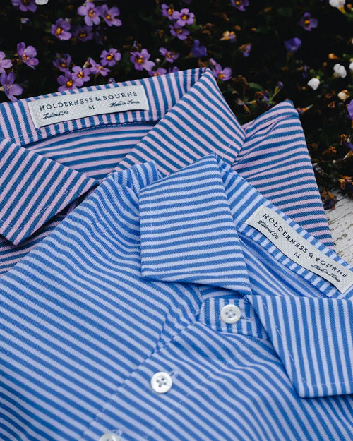 Holderness and Bourne striped golf shirts free shipping on orders $150