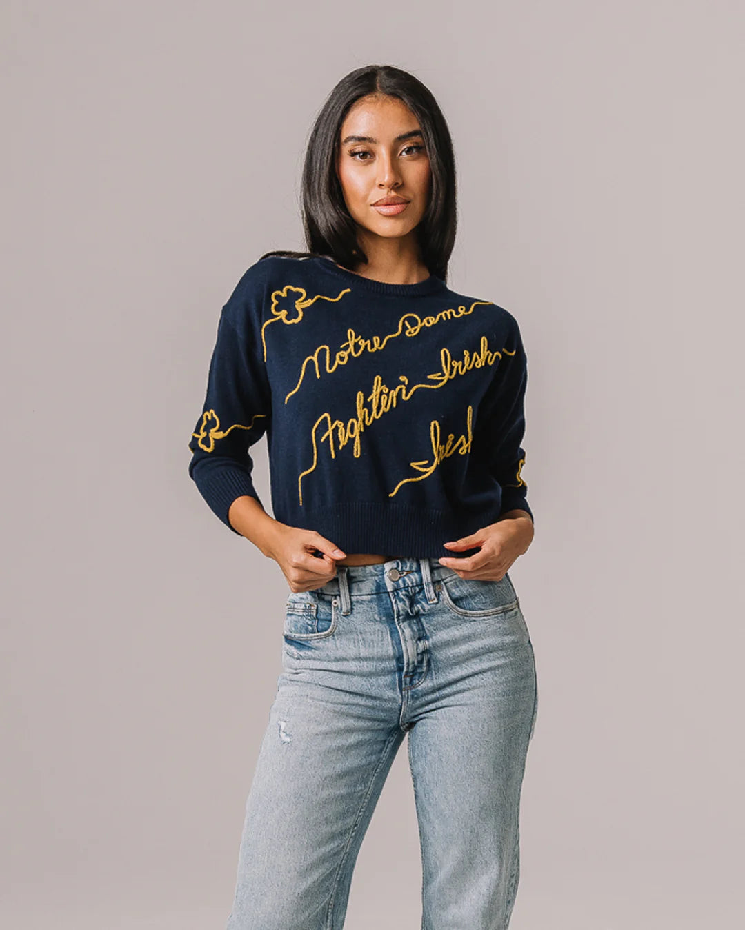 Kadyluxe Notre Dame Fighting Irish Love Letter Sweater