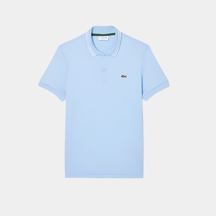 Lacoste Men's Regular Fit Pima Cotton Polo pastel blue