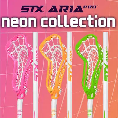 Lacrosse Unlimited free shipping on orders $99 women's neon STX Aria Pro complete sticks