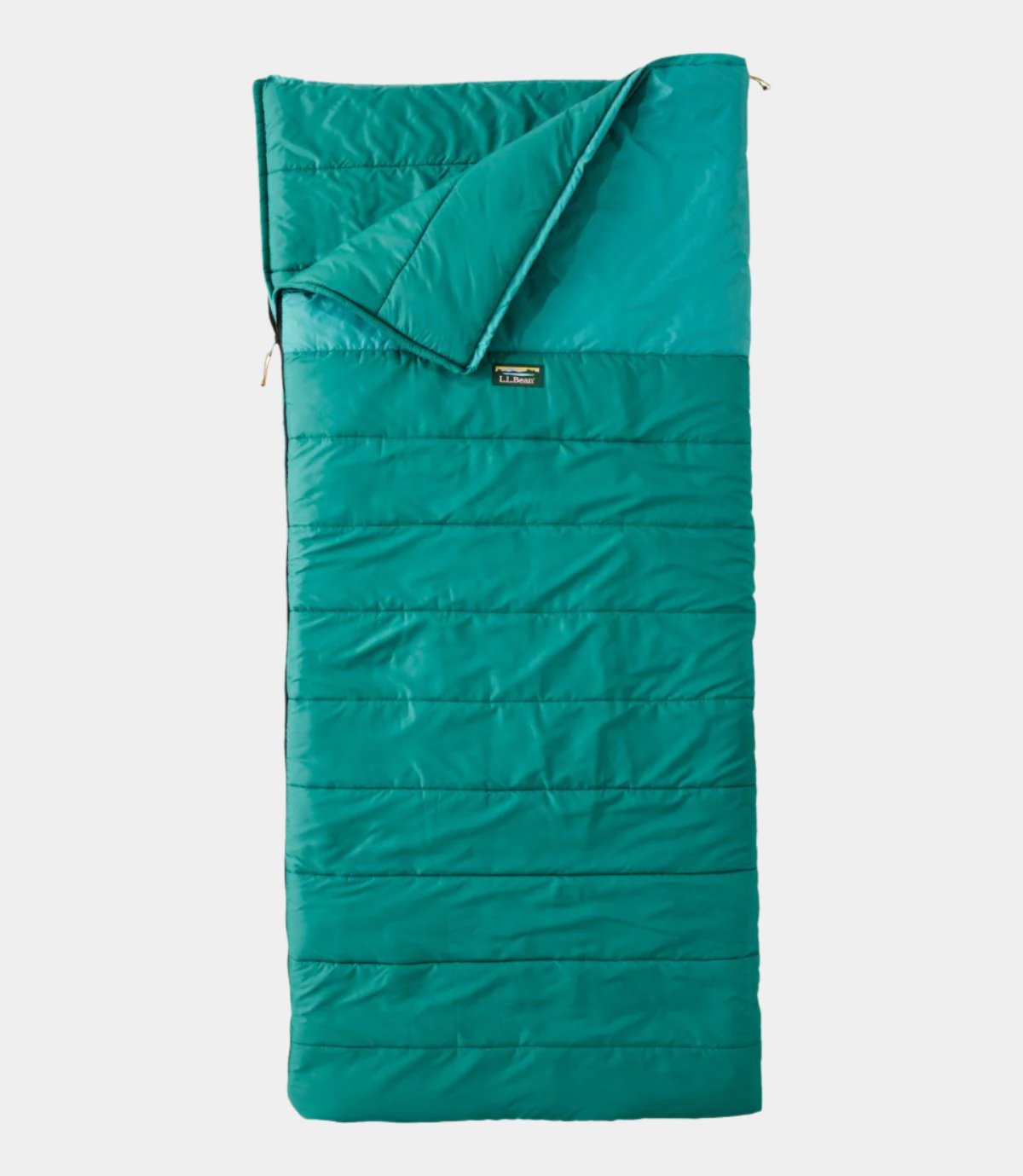 LL Bean Adult Mountain Classic Camp Sleeping Bag 40° warm teal blue green