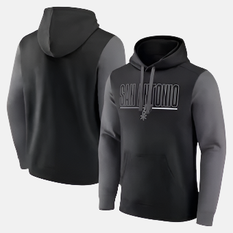 San Antonio Spurs Men's Outline Colorblock Pullover Hoodie