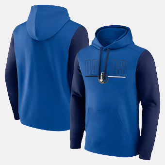 Dallas Mavericks Men's Outline Colorblock Pullover Hoodie