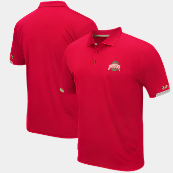 Colosseum Ohio State Buckeyes Scarlet Santry Lightweight Polo