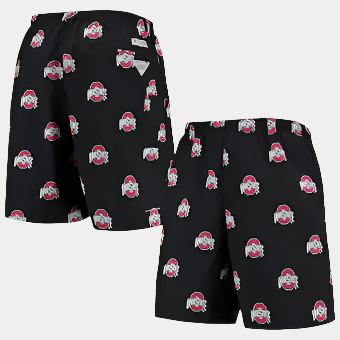 Columbia Ohio State Buckeyes Black PFG Backcast II 8" Omni-Shade Hybrid Shorts