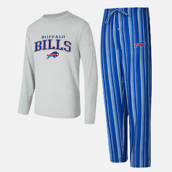 Buffalo Bills Men's Concepts Sport Petition Long Sleeve T-Shirt & Pants Sleep Set