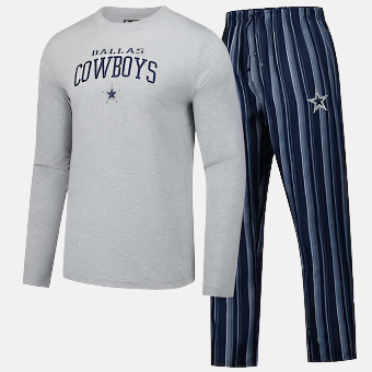 Dallas Cowboys Men's Concepts Sport Petition Long Sleeve T-Shirt & Pants Sleep Set