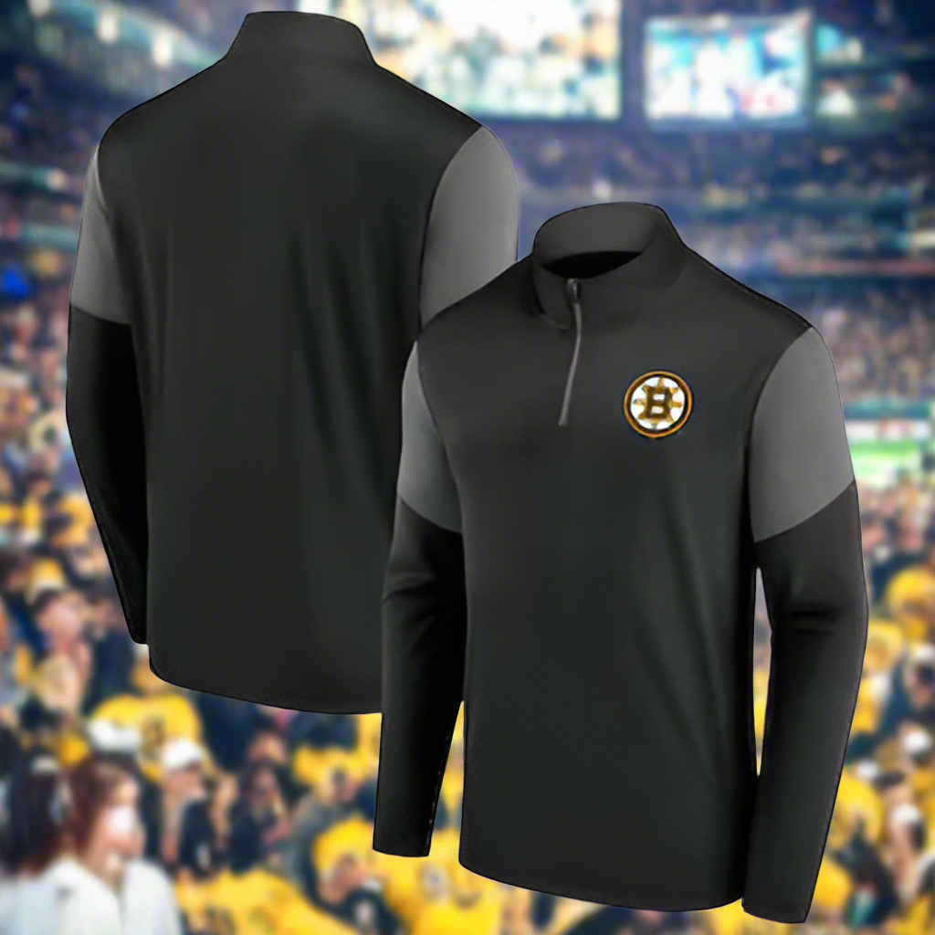 Boston Bruins Men's NHL Logo Quarter-Zip Top