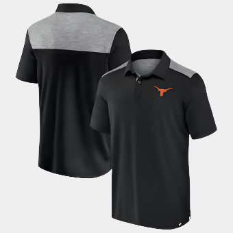 Fanatics Texas Longhorns Black Long Shot Polo