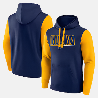 Indiana Pacers Men's Outline Colorblock Pullover Hoodie