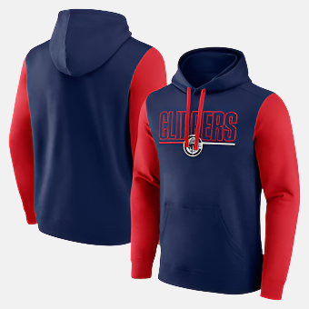 LA Clippers Men's Outline Colorblock Pullover Hoodie