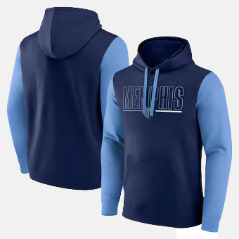 Memphis Grizzlies Men's Outline Colorblock Pullover Hoodie