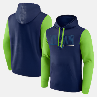 Minnesota Timberwolves Men's Outline Colorblock Pullover Hoodie