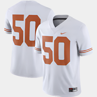 Nike #50 Texas Longhorns White College Alternate Limited Jersey