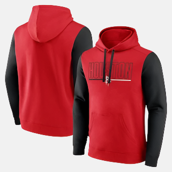 Houston Rockets Men's Outline Colorblock Pullover Hoodie
