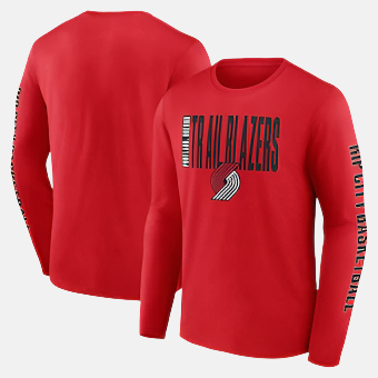 Portland Trail Blazers Men's Gold Vision Long Sleeve T-Shirt