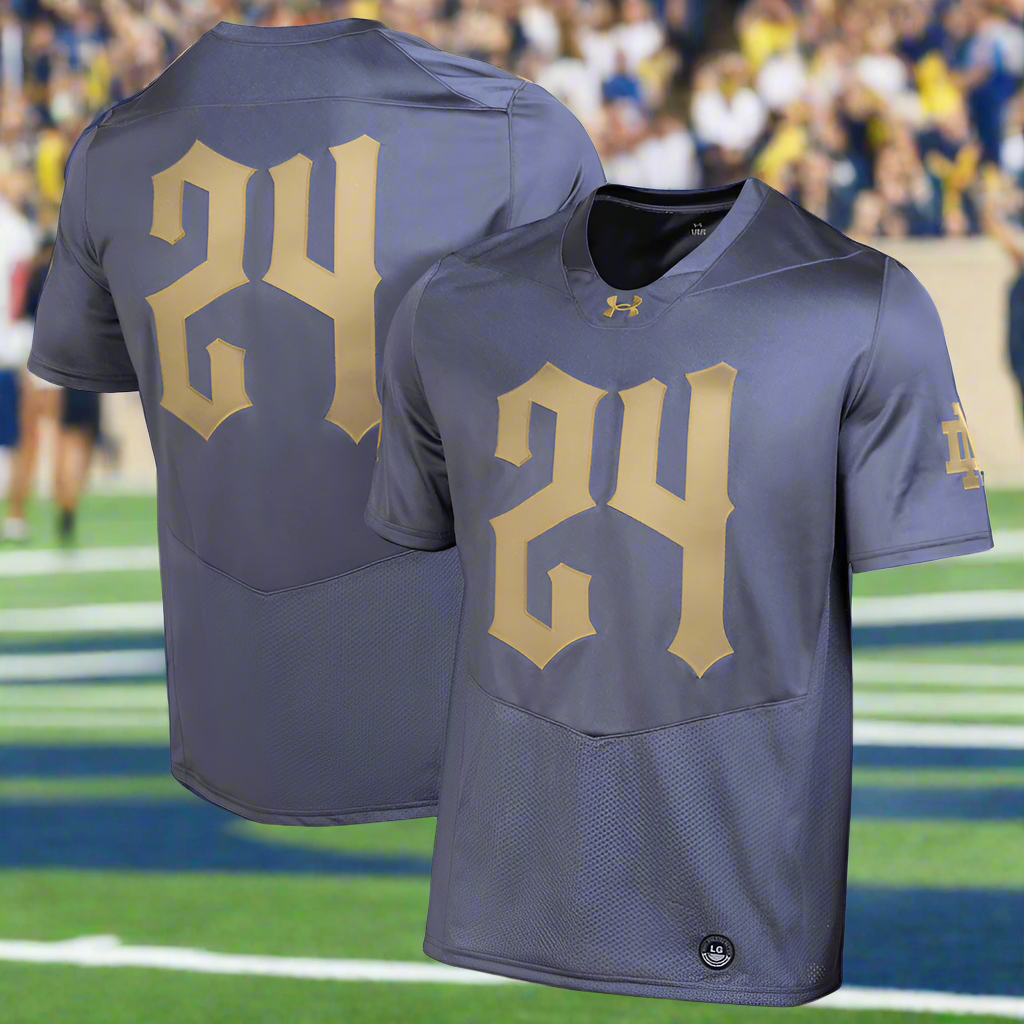 Under Armour Notre Dame Fighting Irish Navy 2024 Shamrock Series Replica Jersey