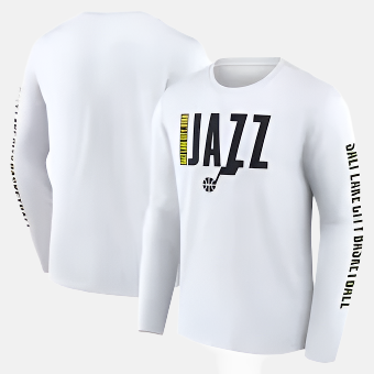 Utah Jazz Men's Gold Vision Long Sleeve T-Shirt