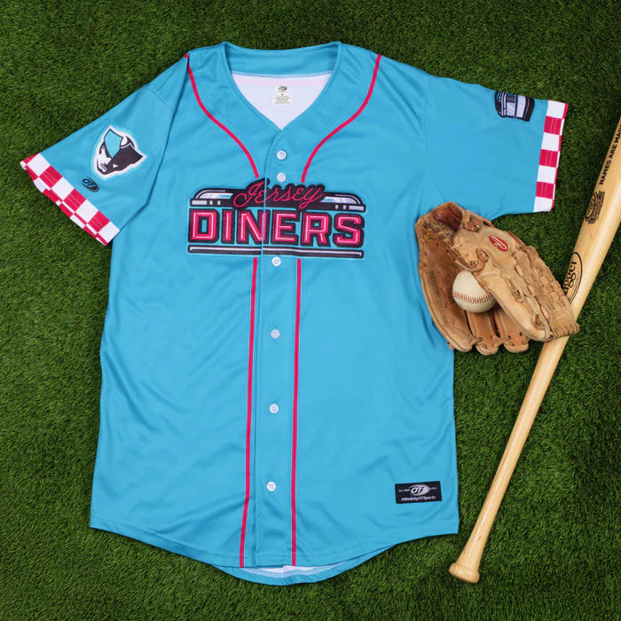 Jersey Diners MiLB baseball jersey blue