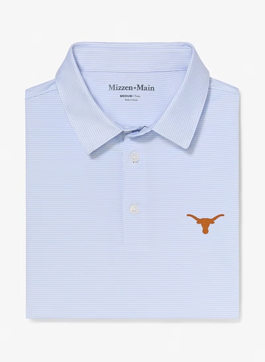 Mizzen + Main polo Texas light blue