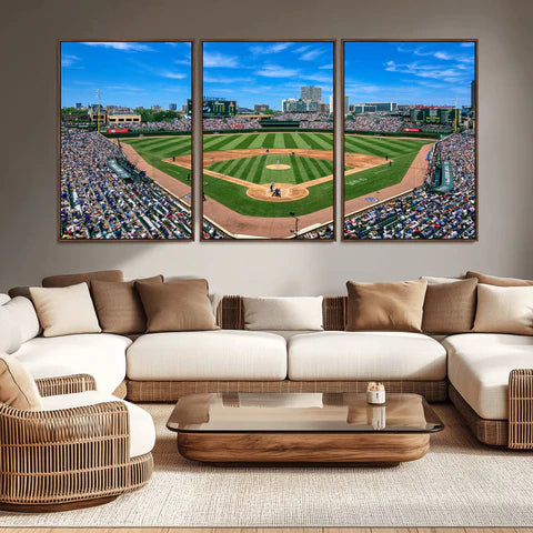 Wall Art Canvas Print Stadium Chicago Cubs Wrigley Field