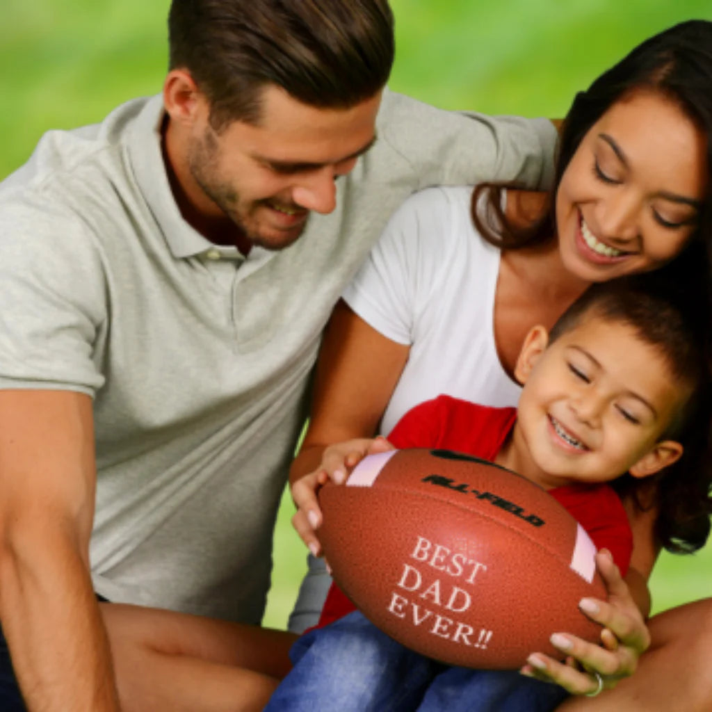 Name Your Ballz Customized Personalized Father's Day Football "Best Dad Ever"