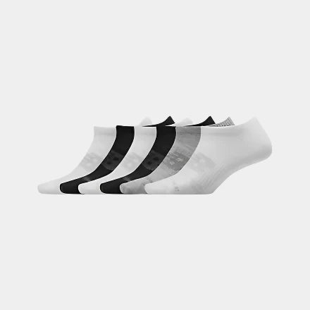 New Balance Flat Knit No Show Socks 6 pack