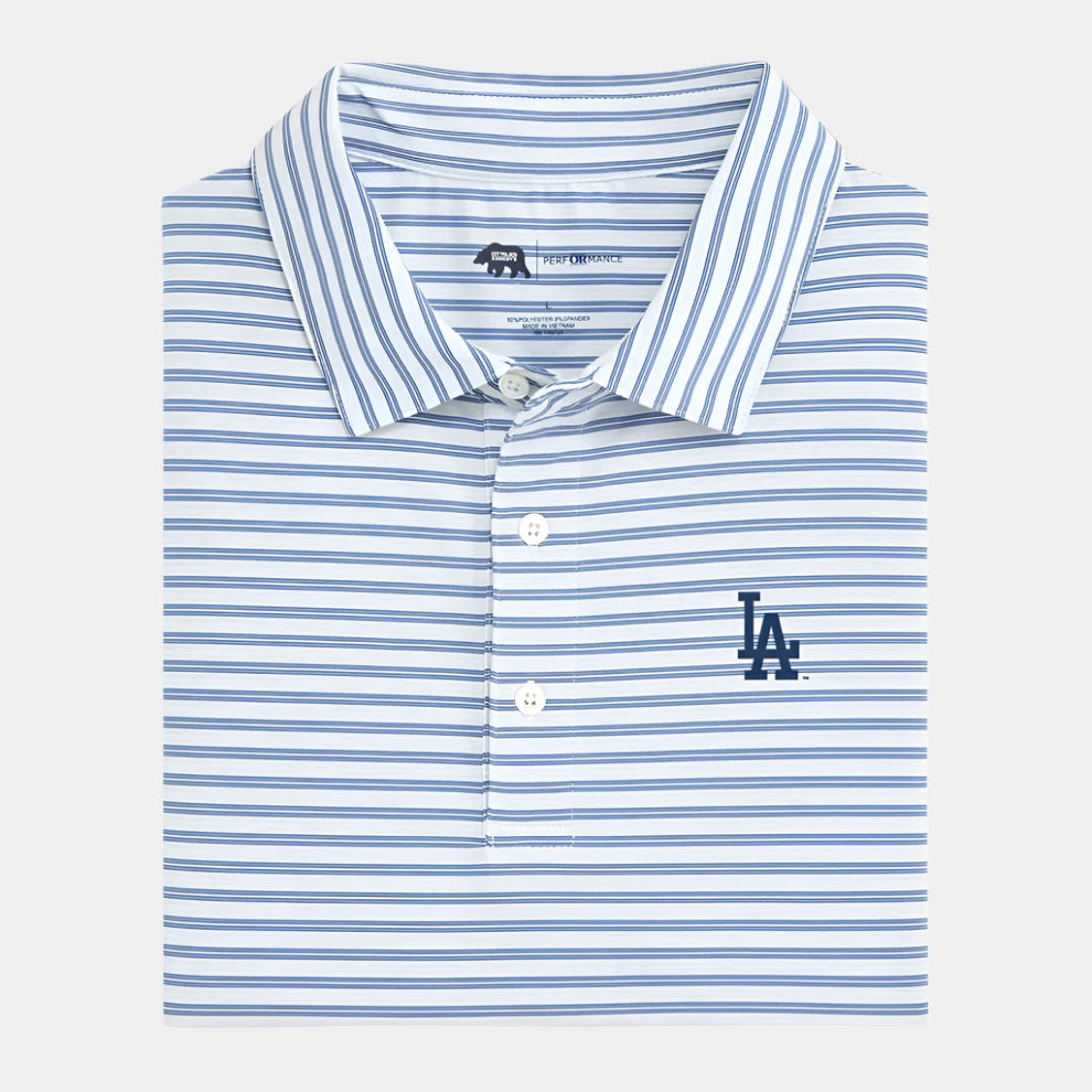 Onward Reserve Los Angeles Dodgers Wedge Stripe Performance Polo