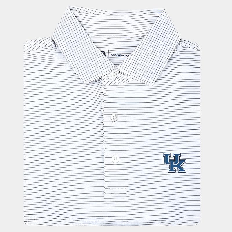 Onward Reserve Kentucky Birdie Stripe Performance Polo Kentucky Wildcats striped polo