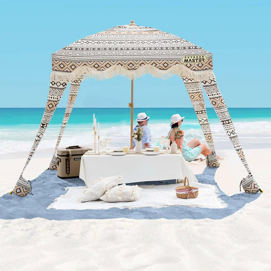 Outdoor Master Beach Cabana with Fringe