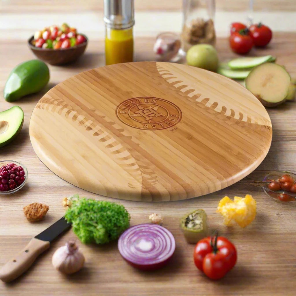 Toscana Home Run Baseball Cutting Board and Serving Tray Houston Astros