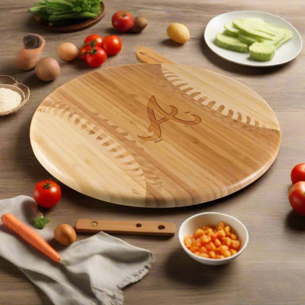 Toscana Home Run Baseball Cutting Board and Serving Tray Atlanta Braves