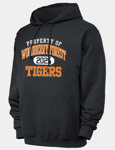 Prep Sportswear hoodie Woodberry Forest hoodie black orange