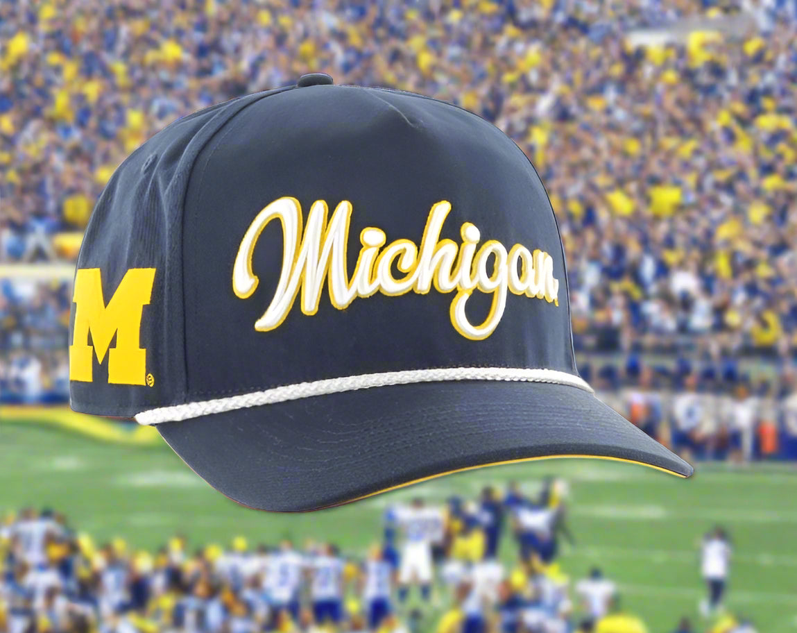 Pro Image American Michigan Wolverines hat blue maize