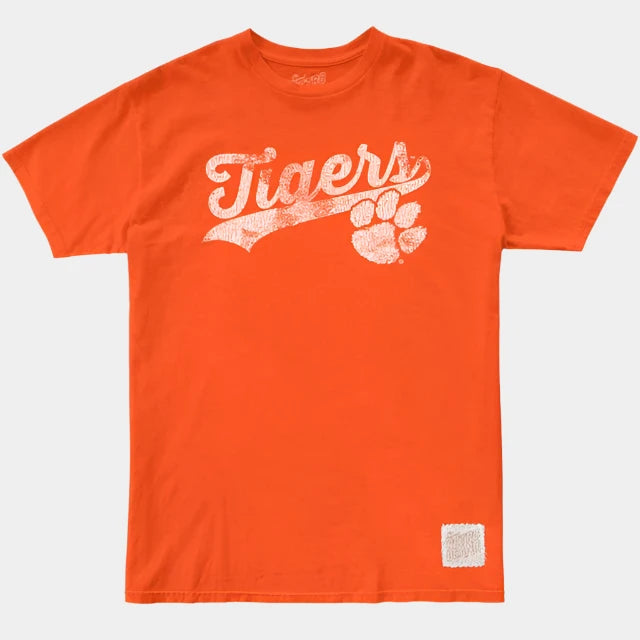 Retro brand 100% cotton tee Clemson Tigers orange