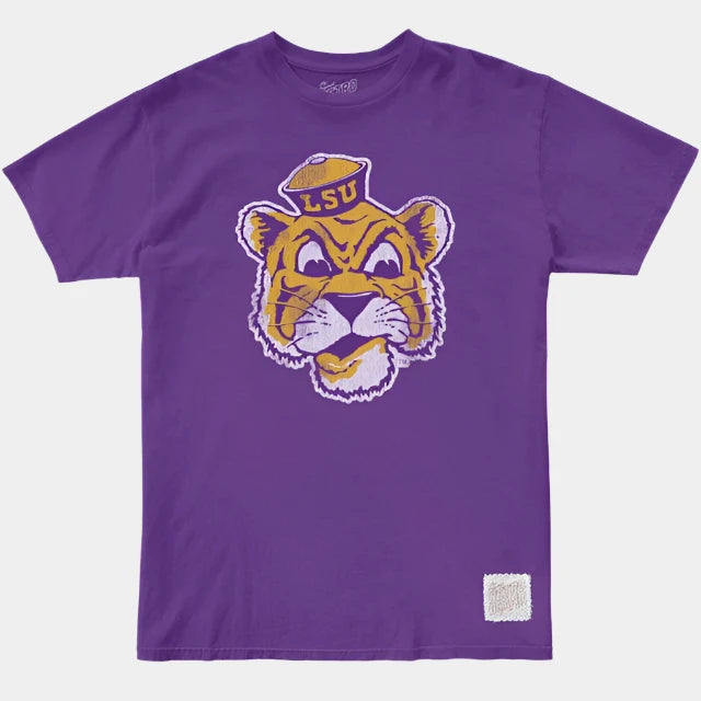 Retro brand LSU Mike 100% cotton tee LSU Tigers purple