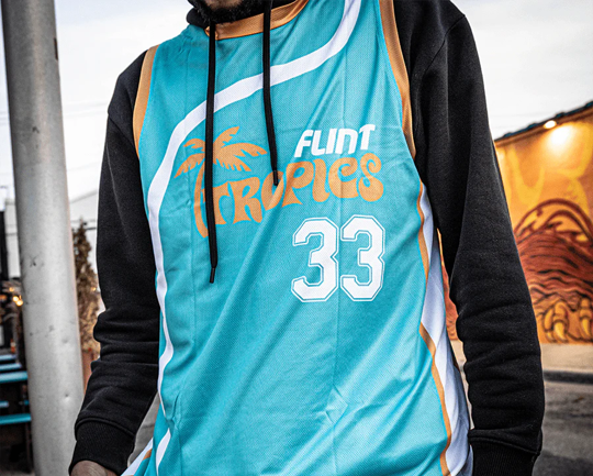 Flint Tropics Semi-Pro Jackie Moon Custom Basketball Jersey