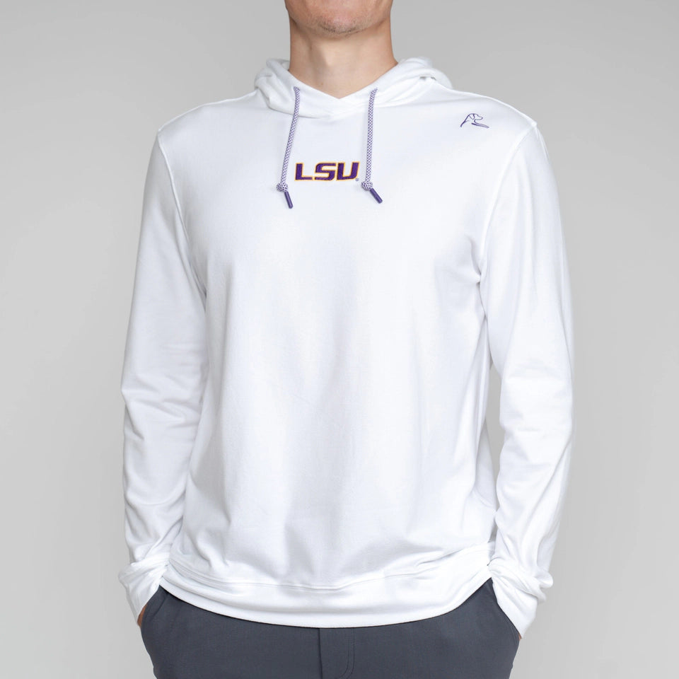 Rhoback Hesi Collegiate Hoodies LSU white