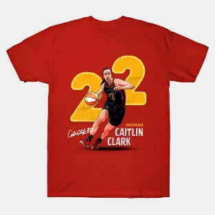 TeePublic T-Shirt Caitlin Clark 12 red