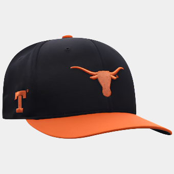 Top of the World Texas Longhorns Black/Texas Orange Two-Tone Reflex Hybrid Tech Flex Hat