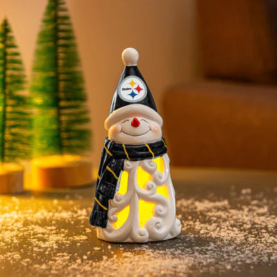 Team Sports America Pittsburgh Steelers Snowman LED