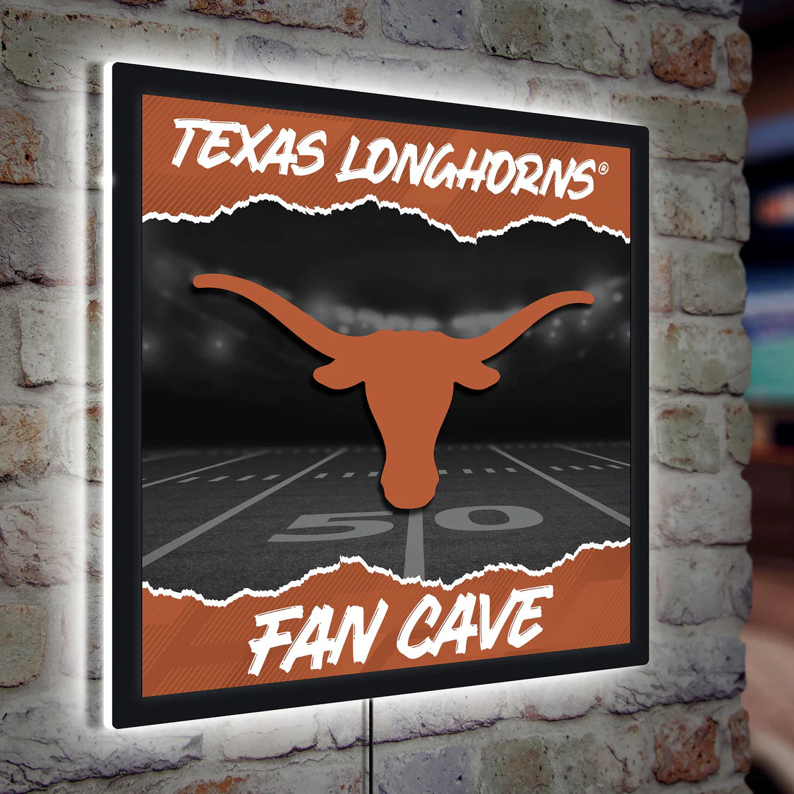 Team Sports American Texas Longhorns Fan Cave LED wall decor