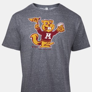 Vintage Brand NCAA College t-shirt Minnesota Gophers grey