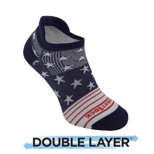 Wrightsock Double Layer Stars and Stripes tab run anti blister system