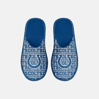 Indianapolis Colts Youth FOCO Scuff Wordmark Slide Slippers