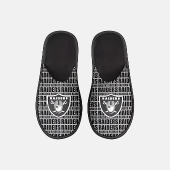 Los Angeles Raiders Youth FOCO Scuff Wordmark Slide Slippers